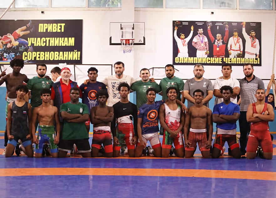 Wrestlers from Saudi Arabia first time train in Dagestan